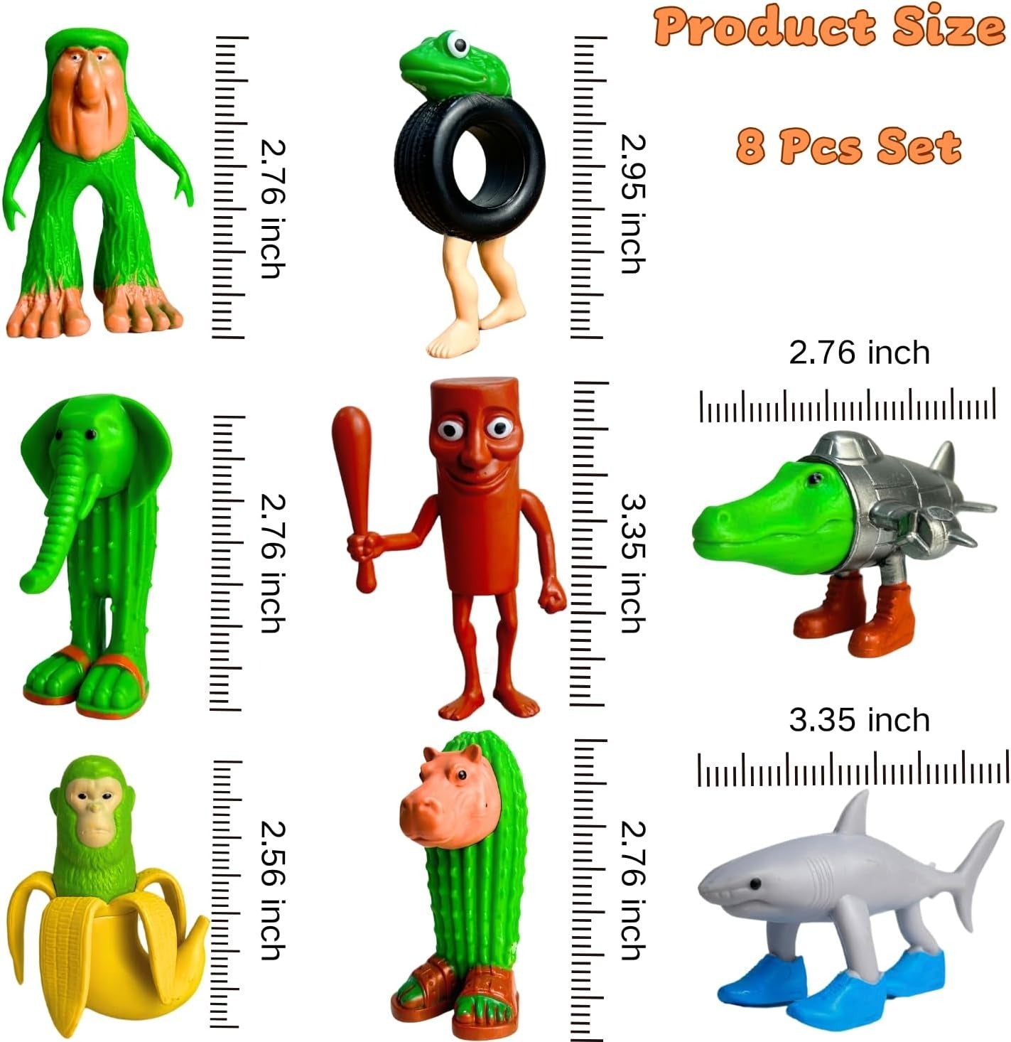 Brain Rot Tralalero Tralala Action Figure (8pcs)