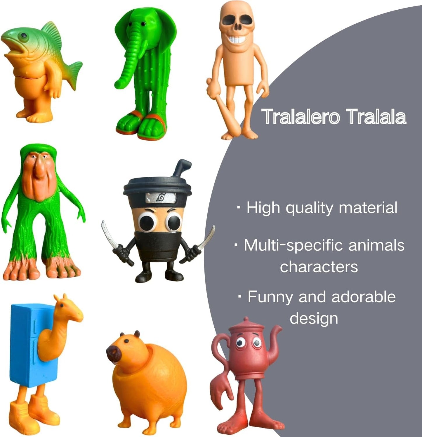 Brain Rot Tralalero Tralala Action Figure (8pcs)